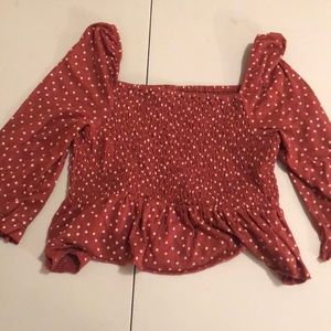 Peplum polka dot top - American eagle - size small